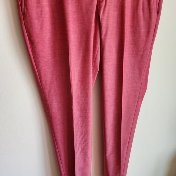 36x34 Rose Pink Pants New Jos A Bank Skinny Fit Pant Polyester Nwt Mens Magenta - Picture 10 of 17